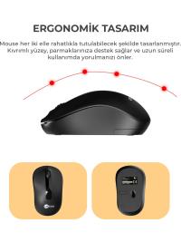 Lenovo Lecoo KW211 Kablosuz Türkçe Q Klavye & Mouse Set Siyah  SİYAH KLAVYE MOUSE SET
